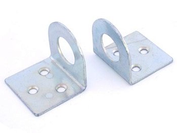 Проушина с загибом 30х30х25 (белая) - пара