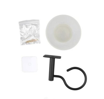 На картинке «Мыльница стекло, металл черная  на липучке B6445P-8»