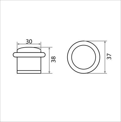 На картинке «Ограничитель 08.07.08 "152" средний (графит)*»