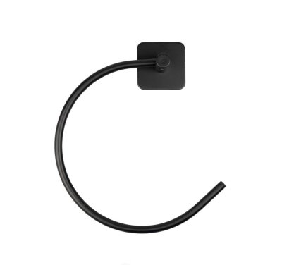 На картинке «Кольцо для полотенца металл черное на липучке B6445P-5»