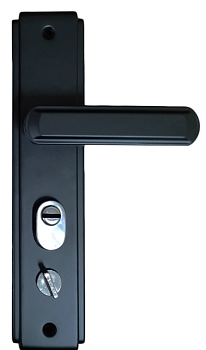 Ручка на планке для китайских дверей Vrata 1361 универсальная без подсветки, алюминий, черный мат.