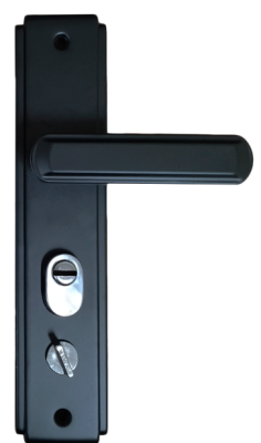 На картинке «Ручка на планке для китайских дверей Vrata "1361" универсальная без подсветки, алюминий, черный мат.»