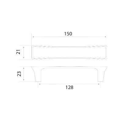 На картинке «Ручка-скоба ZY-875 (128) хром»