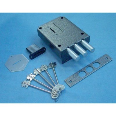 На картинке «Замок накладной "Керберос" 115.11.003 полный комплект, торцевая планка (г.Санкт-Петербург)»