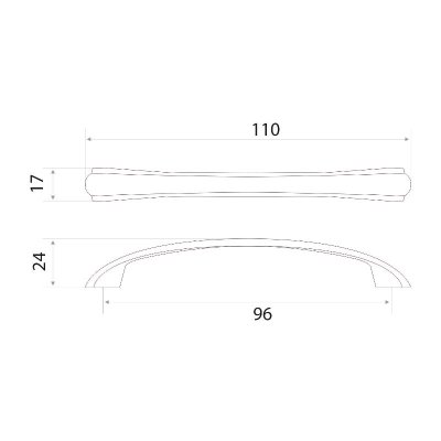 На картинке «Ручка-скоба ZY-697 (96) золото-никель»