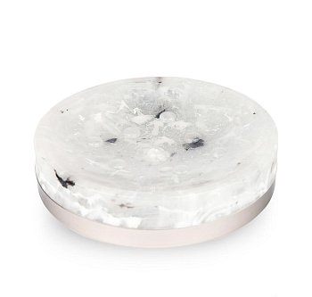Мыльница пластик Мрамор белый B2043A-Y