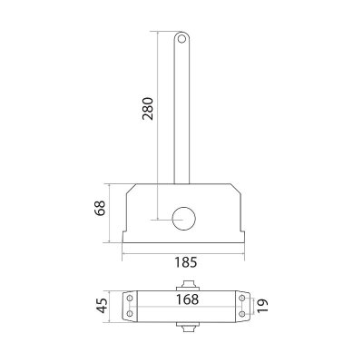 На картинке «Доводчик дверной "Trodos" TD-100-120 белый»