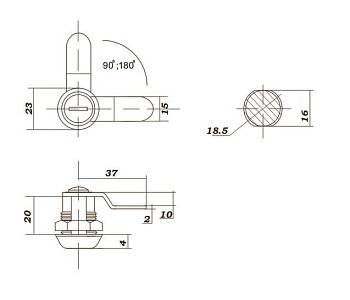 Замок почтовый 