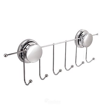 Крючки на планке 6шт скр.присоска W6753-4