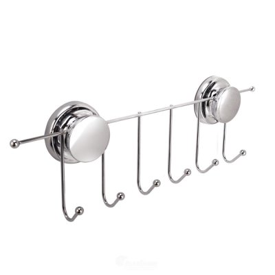 На картинке «Крючки на планке 6шт скр.присоска W6753-4»