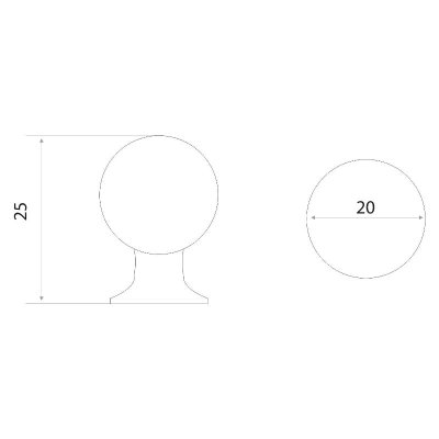 На картинке «Ручка-кнопка 14.137.33 малая, бронза»