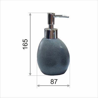 На картинке «Дозатор для жидкого мыла Zenfort коллекция "Темный камень", полирезина»
