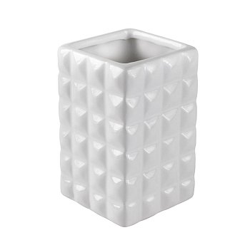 Стакан д/зубн. щеток керамика Рафинад белый B4543-2