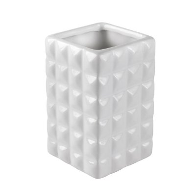 На картинке «Стакан д/зубн. щеток керамика Рафинад белый B4543-2»