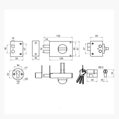 На картинке «Замок накладной ЗН1-1.2 г.Глазов»