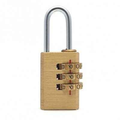 На картинке «Замок навесной кодовый SOLLER ВС203 латунь »