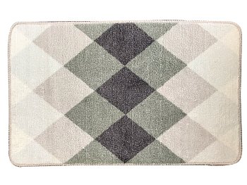 Коврик Ромб 45х75 см микрофибра, серый