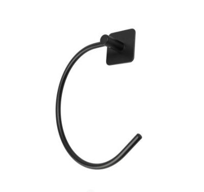 На картинке «Кольцо для полотенца металл черное на липучке B6445P-5»