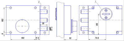 На картинке «Замок накладной "Богатырь-М""Ригель"»