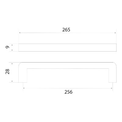 На картинке «Ручка-скоба "TRODOS" DMZ-21203-256 (серебро)»