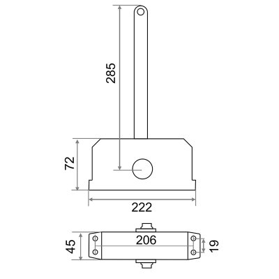 На картинке «Доводчик дверной "Trodos" TD-150 серебро»