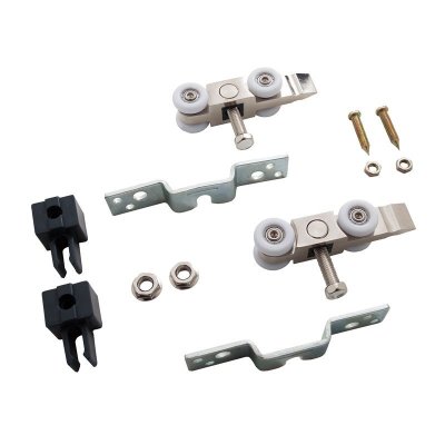 На картинке «Комплект роликов для раздвижных дверей "TRODOS" "QD-978" с фиксатором (верхний/вкладной)»