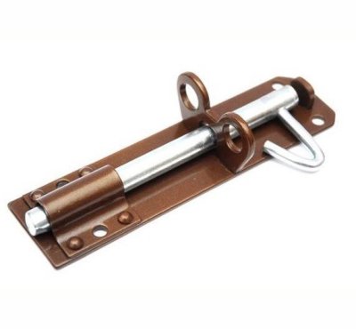 На картинке «Задвижка накладная ЗТ-150  полимер (бронза антик)»