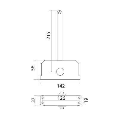 На картинке «Доводчик дверной "Trodos" TD-040 черный»
