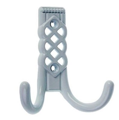 На картинке «Крючок-вешалка №30 двойной, белый (М-К)»