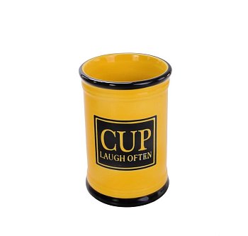 Стакан д/зубн. щеток керамика Yellow CE2375BA-TB