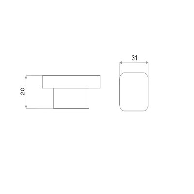 На картинке «Ручка-кнопка ZY-61 бронза»