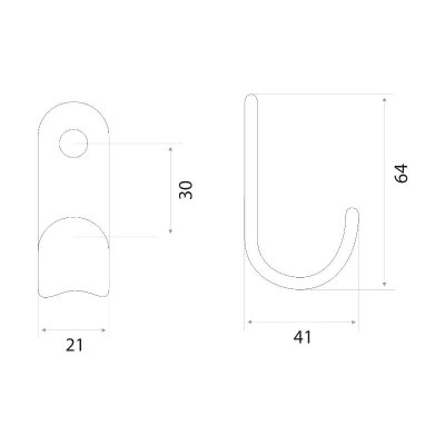 На картинке «Крючок "М-37" (04.33.10) малый, коричневый»