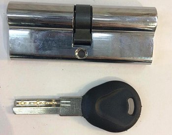 Механизм цилиндровый Феррум100мм(35х65х12мм) 5 перфоключей, хром (CP)