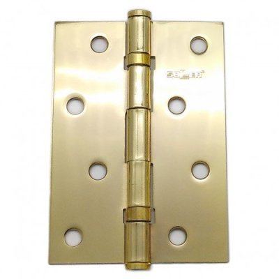 На картинке «Петля дверная прямая 4" SOLLER золото (сталь 100*70*2) »