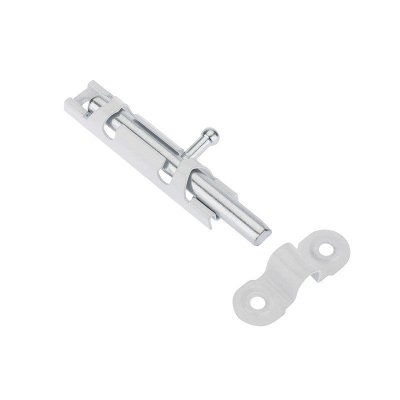 На картинке «Задвижка накладная ЗТ-10 белая с цинком»