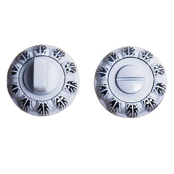 Накладка поворотная Trodos BK04-AL WW_CP_WW эмаль белый_хром_белый