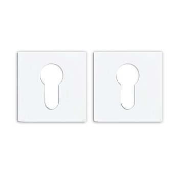 Накладка на цилиндр Vrata AEA20 квадрат 03, белый матовый