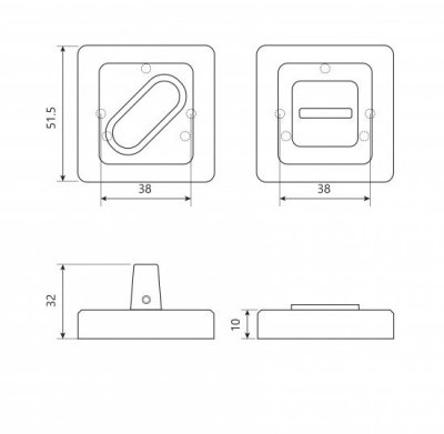 На картинке «Фиксатор Code Deco WC-2207-CRM/CR»