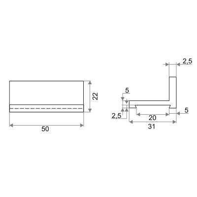 На картинке «Крепеж настенный для направляющей (1шт)»