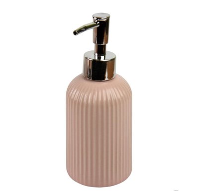 На картинке «Дозатор для ж/мыла керамика Плиссе розовый матовый CE1610TA-LD»