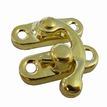 Замок курковой для шкатулок 32х28 золото