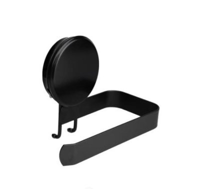 На картинке «Держатель для т/бумаги металл черный на липучке W8002-12»