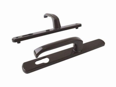 На картинке «Нажимной гарнитур 25/85мм коричневый (круглая планка, L = 232мм) (25)»