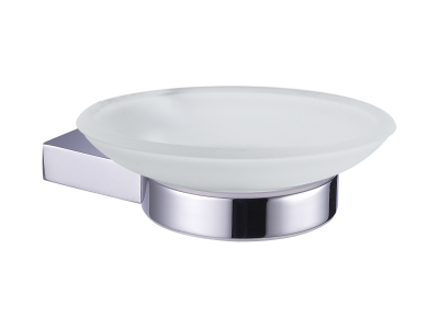 На картинке «Мыльница стеклянная с держателем Delphinium  "3803", хром»