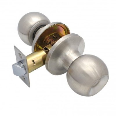 На картинке «Ручка-защелка /кноб/ межкомнатная SOLLER ЗШ-05 никель без ключа и фиксатор»