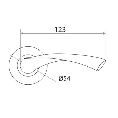 На картинке «Ручка дверная "Trodos" AL-X11 AB/CP бронза/хром*»