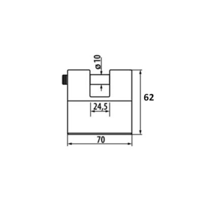 На картинке «Замок навесной "ЧАЗ" ВС2-8 "П-образный бочёнок"(г.Чебоксары)»