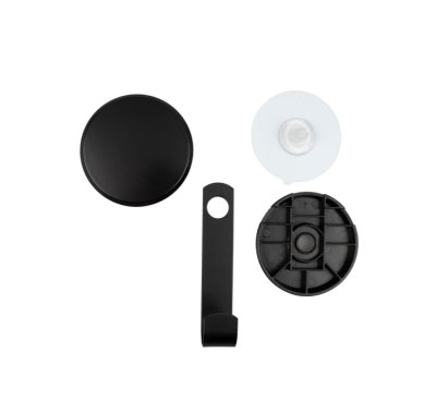 На картинке «Крючок одинарный металл черный на липучке W8002-11»