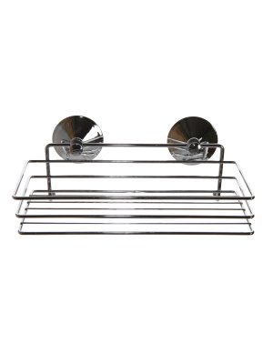 На картинке «Полка настенная скр.присоска Delphinium "W3090", металл, хром»