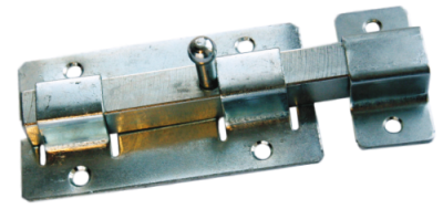 На картинке «Задвижка дверная ЗД-06 L-140мм квадратный засов, цинк (М-К)»